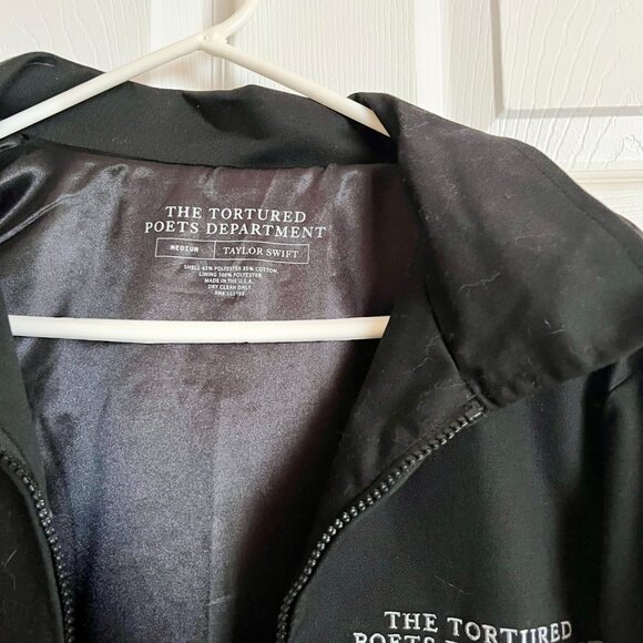 Taylor Swift The Tortured Poets Department TTPD Official Black Jacket - Picture 3 of 8